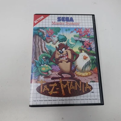 Sega Master System Taz-Mania Game Tested Working Complete with Manual - Image 1 of 4