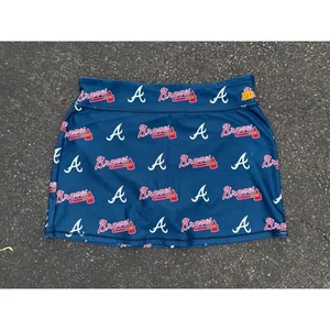 Loud Mouth Damen Atlanta Braves MLB Skort weiß Innenshorts Größe S - Bild 1 von 10