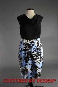 Vestido St John Knits líquido satinado seda rosa flor Mikado talla 10 nuevo con etiquetas precio de venta sugerido por el fabricante 995 USD - Imagen 1 de 2