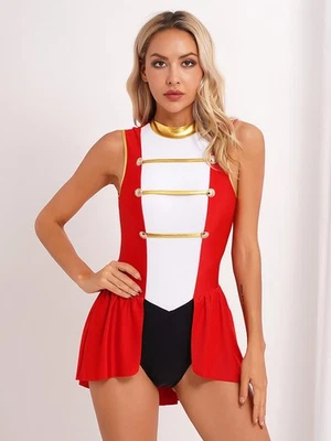 女士马戏团戒指大师裙式紧身衣万圣节角色扮演派对服装 — 第 1/3 张图片