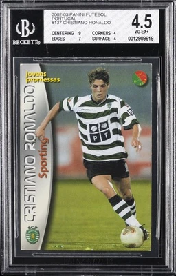 2002-03 PANINI FUTEBOL PORTUGAL #137 CRISTIANO RONALDO BGS 4.5 - Image 1 of 2