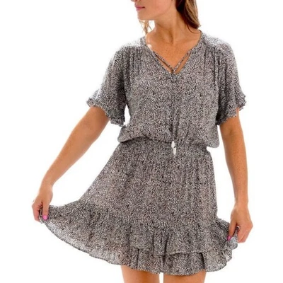 WALKER & WADE Courtney Dress in Cheetah Size Large Summer Casual - Image 1 of 4