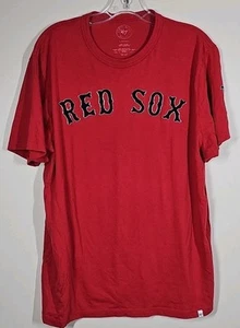 Boston Red Sox Shirt Mens Size Large 47 Brand Red 100% Cotton - Picture 1 of 8