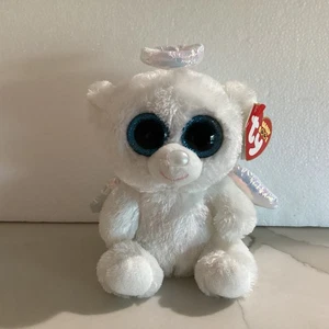 Ty HALO l'Angelo Bianco Beanie Boo 6" Ritirato NUOVO - Foto 1 di 4