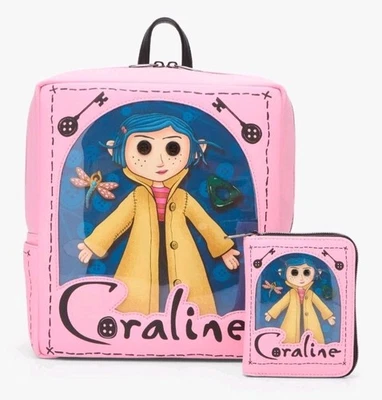 NUEVA Mini Mochila y Cartera Loungefly Coraline Ojos Botón Muñeca "Edición Limitada" Foto 1 de 4