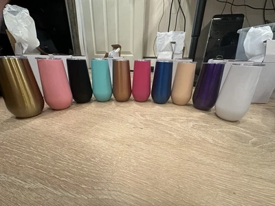 33 Pcs Insulated Tumblers,  Assorted Colors 6 Oz, With Straws And Cleaning Brush - Image 1 of 4