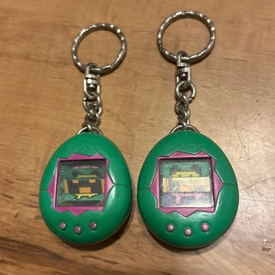 Mcdonalds Happy Meal Toy Tamagotchi Key  Lot If 2 1997 Bandai - Image 1 of 2