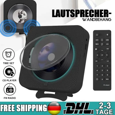 CD Player Tragbar mit Bluetooth HiFi Lautsprecher Fernbedienung FM-Radio AUX/USB - Bild 1 von 4