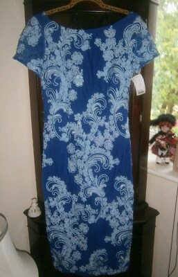 JS Collections. NEW! Luxurious Feminine  Dress. Gorgeous Embroidery. UK10/ US 6 - Image 1 of 4