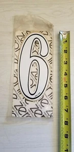 old school ZeroNine BMX White w/ Black number plate number # 6 GT Redline NOS 6" - Picture 1 of 1