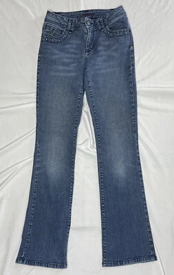 Gitano Jeans Boot Cut Embellished 8.5" Rise Cotton Blend Denim Women's Sz. 6 - Image 1 of 4