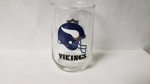 1980s Minnesota Vikings NFL football helmet logo glass 4.5" High Cover