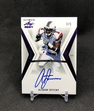 TRUE 1/1 2012 Leaf Ultimate Draft Alshon Jeffery ON CARD AUTO PURPLE SSP RC #AJ1