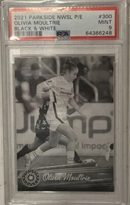 Olivia Moultrie 2021 Parkside NWSL Black White RC Rookie PSA 9 Only 700 Made - Picture 1 of 1