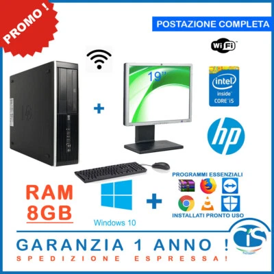 POSTAZIONE i5 WIFI 8GB COMPUTER FISSO DESKTOP POTENTE RAM 19' HP RICONDIZIONATO - Immagine 1 di 3