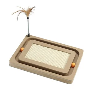 Cat ScratcherSisal Cat Scratching Board with Track Ball Interactive Toy and S... - Picture 1 of 7