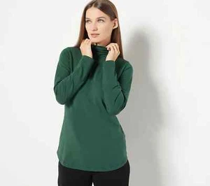 Susan Graver Weekend Essentials comodo girocollo in cotone donna A460656 - Foto 1 di 7