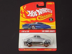 HOT WHEELS SERIES 2 CLASSICS #19 of 30 '40 FORD COUPE LIMITED CHROME - Picture 1 of 2
