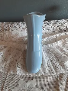 Vintage Ceramic Light Blue Victorian High Top Boot Miniature Vase. Accent Piece - Picture 1 of 4