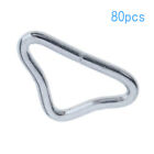 80pcs Metal Silvery Triangle Rings Buckle for Trampoline Repair Supplies
