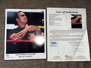 Rock Signed/Autographed WWF WWE Original Promo Photo Dwayne Johnson  PSA Certed