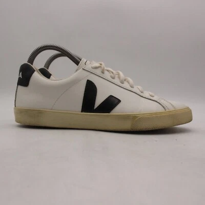 Veja Esplar White Leather Black V Logo Women's Size 7 Casual Sneakers - Image 1 of 4
