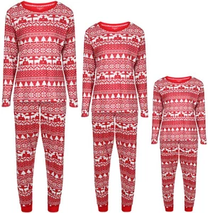 WEIHNACHTSPYJAMA HERREN DAMEN KINDER PASSEND EX UK STORE FAMILIE PJ SET WEIHNACHTEN NEU - Bild 1 von 4