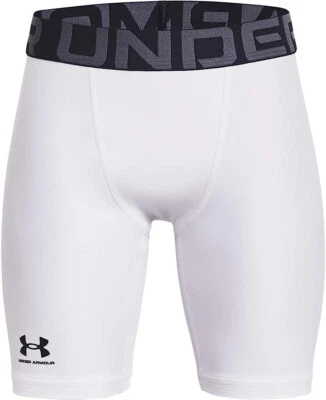 Under Armour Boys' HeatGear Shorts, White, Large - Image 1 of 2