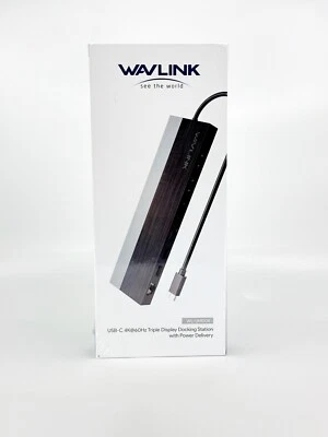 NEW WAVLINK USB-C 4K/60hz Triple Display Docking Station WL-UMD01 Mac Windows - Image 1 of 3