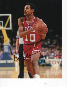 MEJILLAS DE MAURICE PHILADELPHIA 76ERS FIRMADAS CUYO ABIERTO 8X10 - Imagen 1 de 1