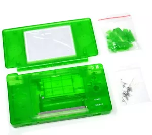 Full Replacement Housing Shell Screen Lens Clear GREEN For Nintendo DS Lite OEM - Picture 1 of 11