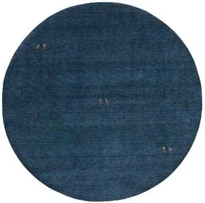 Round Area Rug Steel Blue Tribal 8X8 Large Gabbeh Modern Contemporary Carpet - Picture 1 of 12