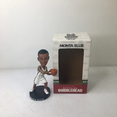 2013 Milwaukee Bucks Monta Ellis White Jersey Bobblehead In Box - Image 1 of 4
