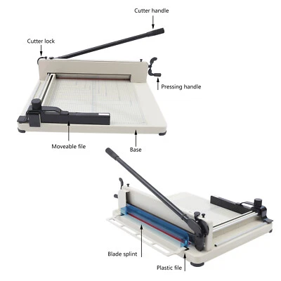 NEW Heavy Duty Guillotine Paper Cutter - 17" Commercial Metal Base A3/A4 Trimmer - Image 1 of 4