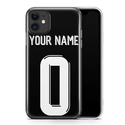 Football Custom Personalised Name And Number Case Cover iPhone 7 8 11 12 13 14 - Image 1 of 4