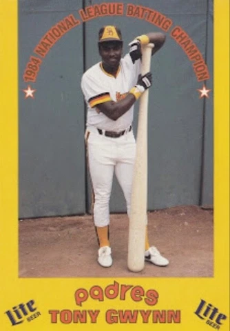 (5)1984 TONY GWYNN MILLER LITE BIG BAT CARD LOT 5x7 SAN DIEGO PADRES HOF Cover