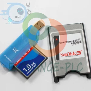 3 piece set NEW CNC 1.0GB CF CF card+CF-PCMCIA adapter+SSK USB2.0 card reader - Picture 1 of 3