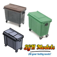 -SGH Models- Lot de 2 Poubelles / Container 1000l HO 1/87 Décor à Peindre 1:87