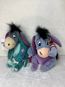 Disney Store Dinosaur 4th Of July Eeyore Bean Bag Plush Toy 6” Patriotic Lot 2 - Picture 1 of 18