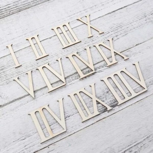 12pcs Roman Numerals Slice Metal Numbers Clock Numbers - Picture 1 of 11