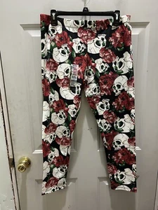 New!NO BOUNDARIES Floral/Skull Legging. Size XL(15-17). Great Casual Legging! - Picture 1 of 3