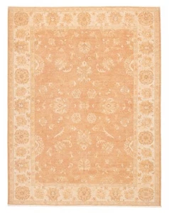 Traditional Hand-Knotted Bordered Carpet 8'10" x 11'4" Wool Area Rug - Picture 1 of 9