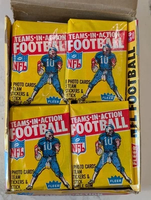 1981 Fleer Teams In Action Football (34 Packs) Not Complete  - Image 1 of 2