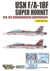 DXM Decals 1/48 F/A-18F SUPER HORNET VFA-102 DIAMONDBACKS ANNIVERSARY - Bild 1 von 5