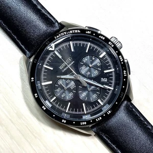 Seiko Wired Chronograph Watch 42mm Silver & Black Diver Style Used - Picture 1 of 4