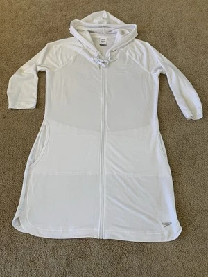 Speedo Hooded Lightweight Cover Up, Robe Aquatic Fitness  Full Front Zip Large - Image 1 of 4