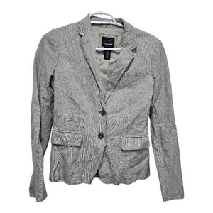 J.Crew Schoolboy Blazer Metallic Herringbone Gray Women’s Size 4 - Picture 1 of 14