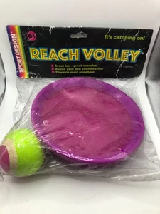 New Vintage Sport Design Original Reach Volley Catch Paddle Set Pink & Purple - Picture 1 of 6
