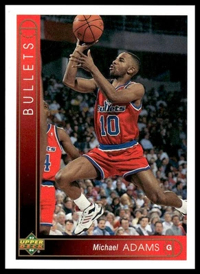 Michael Adams 1993-94 Upper Deck #29 Washington Bullets - Image 1 of 2