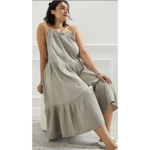 Daily Practice Anthropologie Dress Womens S Gauze Sleeveless Tiered Casual z1 - Picture 1 of 8